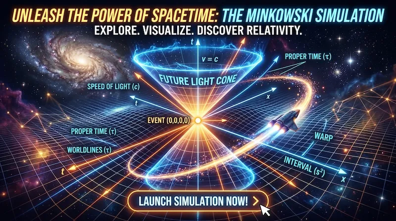 Interactive Minkowski Spacetime Simulator